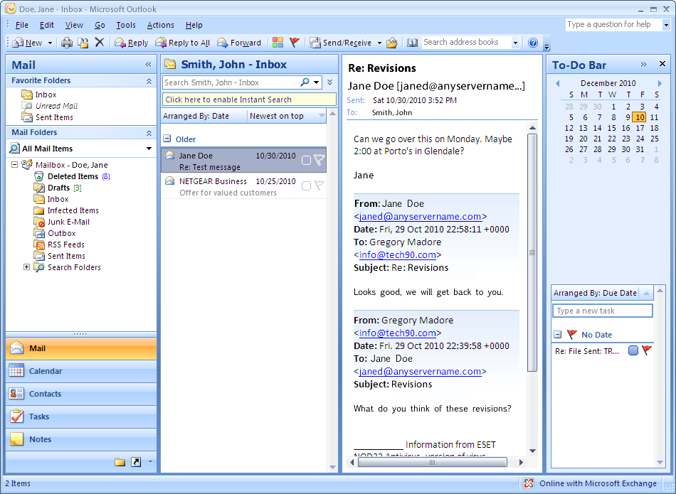 how to add email to outlook 2007